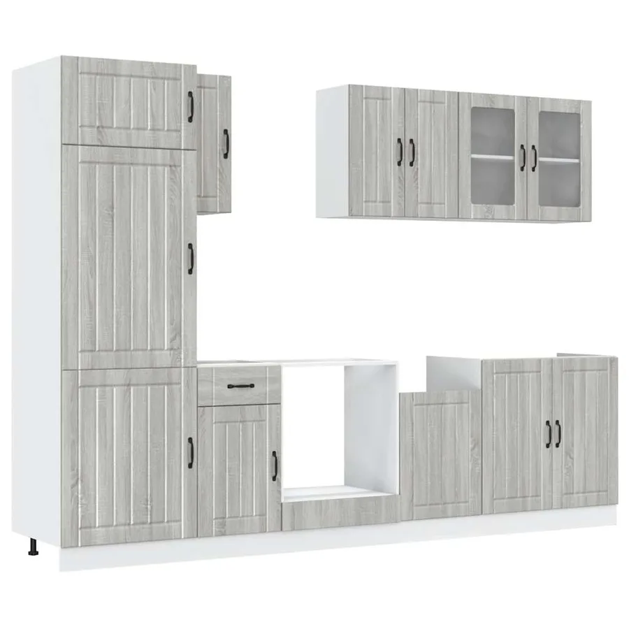 Ensemble d'armoires de cuisine 8 pcs Kalmar bois d'ingénierie - 2