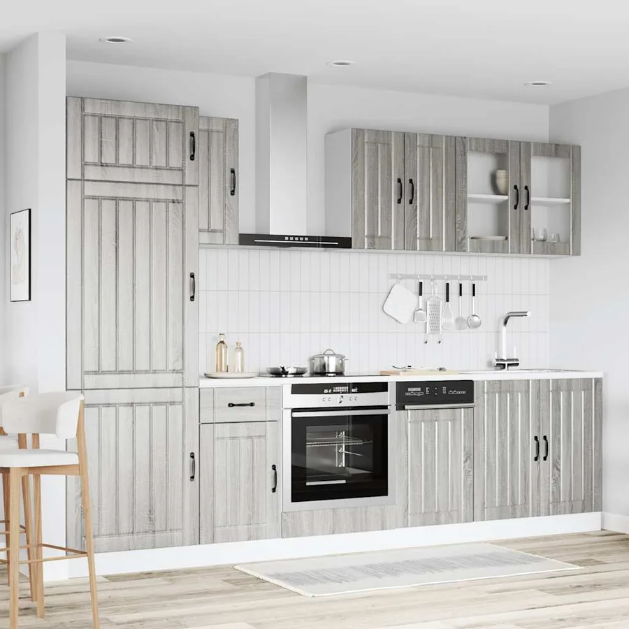Ensemble d'armoires de cuisine 8 pcs Kalmar bois d'ingénierie - 3