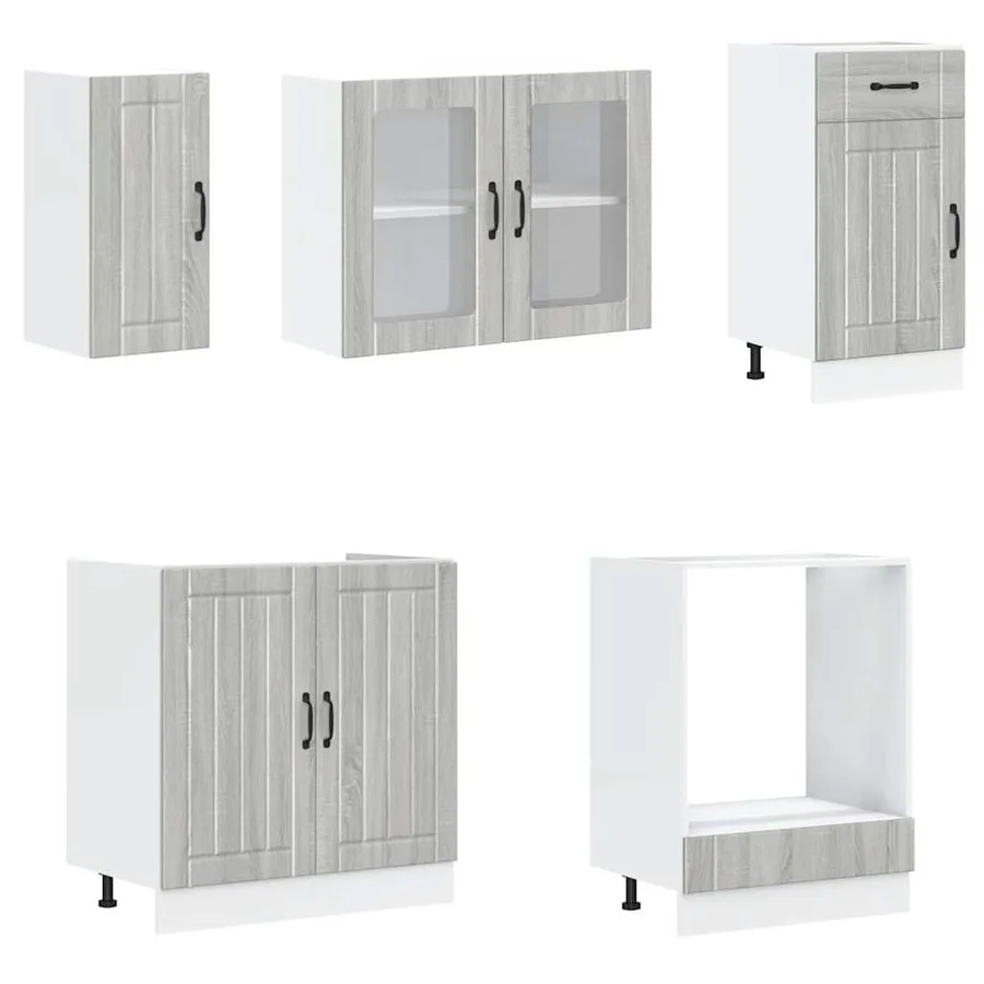 Ensemble d'armoires de cuisine 8 pcs Kalmar bois d'ingénierie - 4
