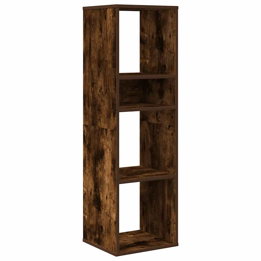 Bibliothèque chêne fumé 34x31x112 cm bois d'ingénierie - 2