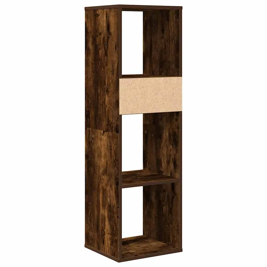 Bibliothèque chêne fumé 34x31x112 cm bois d'ingénierie - 6