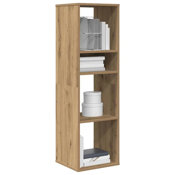 Bibliothèque chêne artisanal 34x31x112 cm bois d'ingénierie