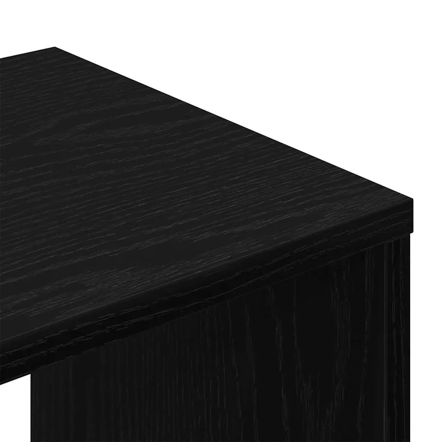 Meuble TV 2 pcs Noir 100 x 30 x 30 cm Bois d'ingénierie - 9