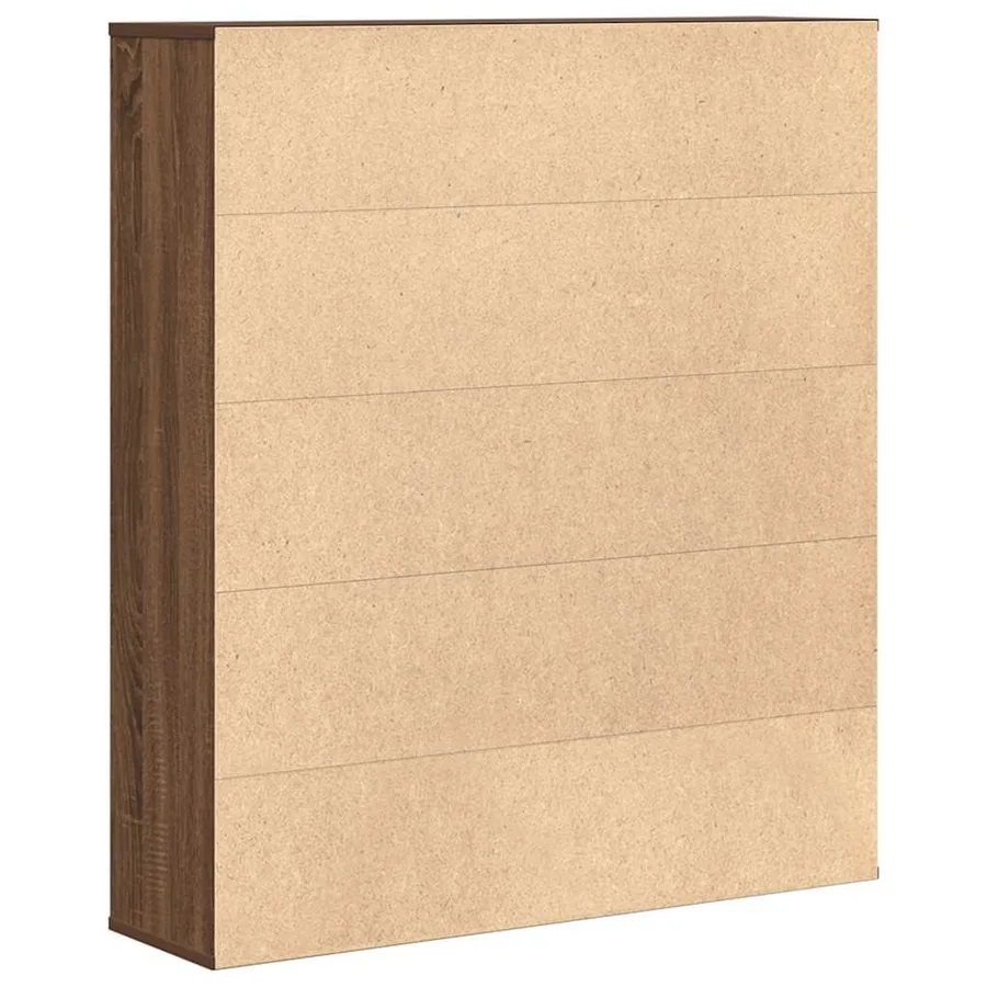 Bibliothèque chêne marron 89x24x101,5 cm bois d'ingénierie - 6