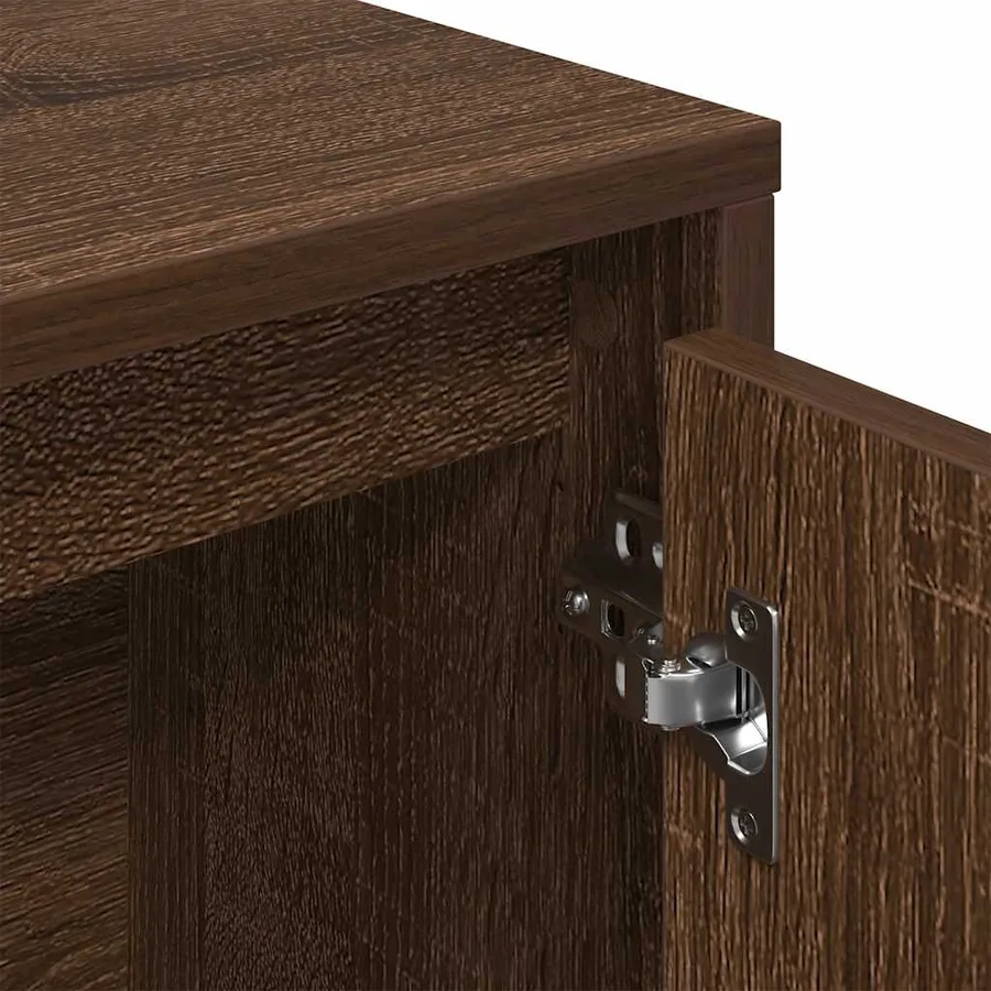 Bibliothèque chêne marron 89x24x101,5 cm bois d'ingénierie - 8