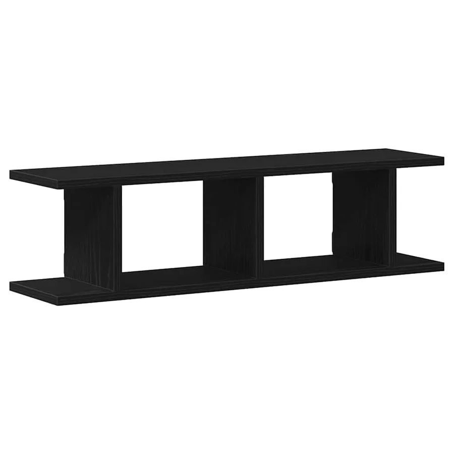 Étagères murales 2 pcs chêne noir 75x18x20 cm bois d'ingénierie - 5