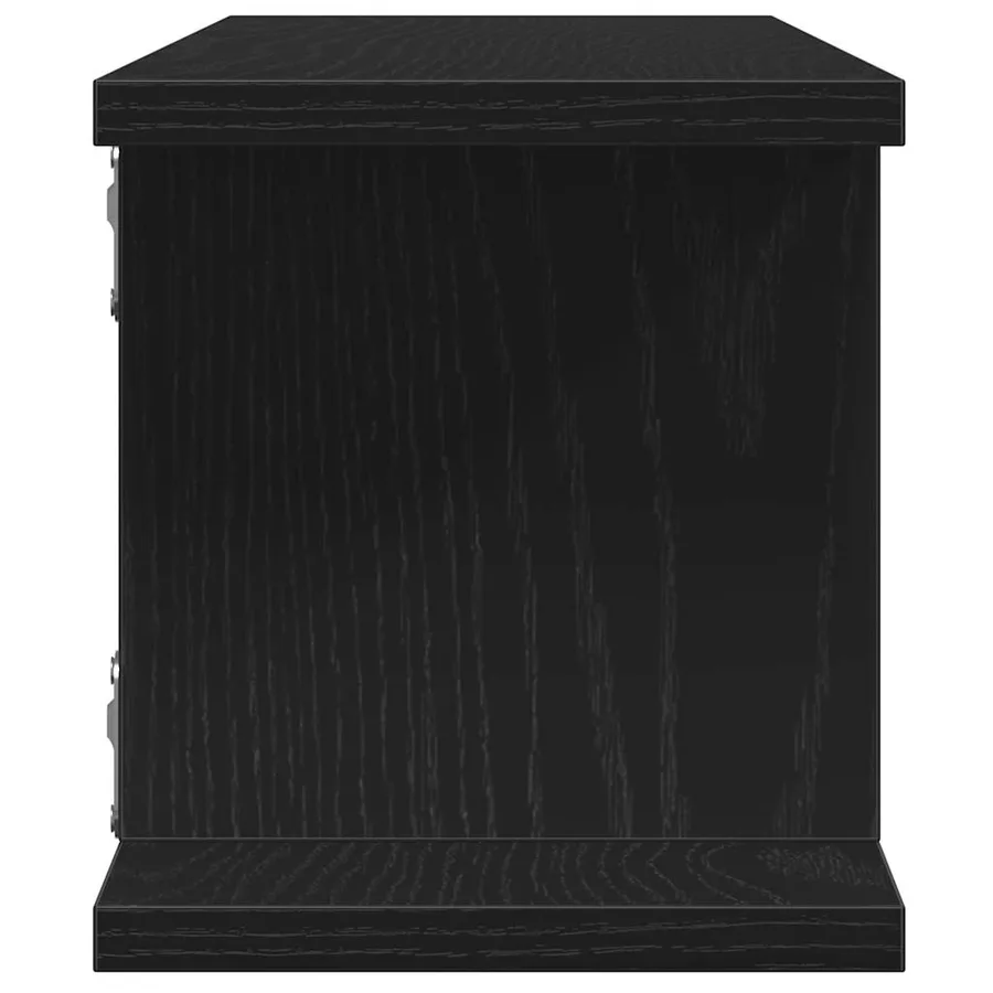 Étagères murales 2 pcs chêne noir 75x18x20 cm bois d'ingénierie - 7