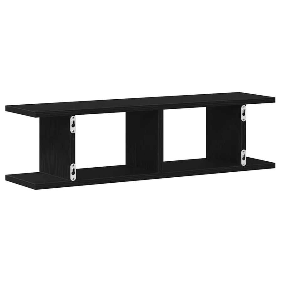 Étagères murales 2 pcs chêne noir 75x18x20 cm bois d'ingénierie - 8