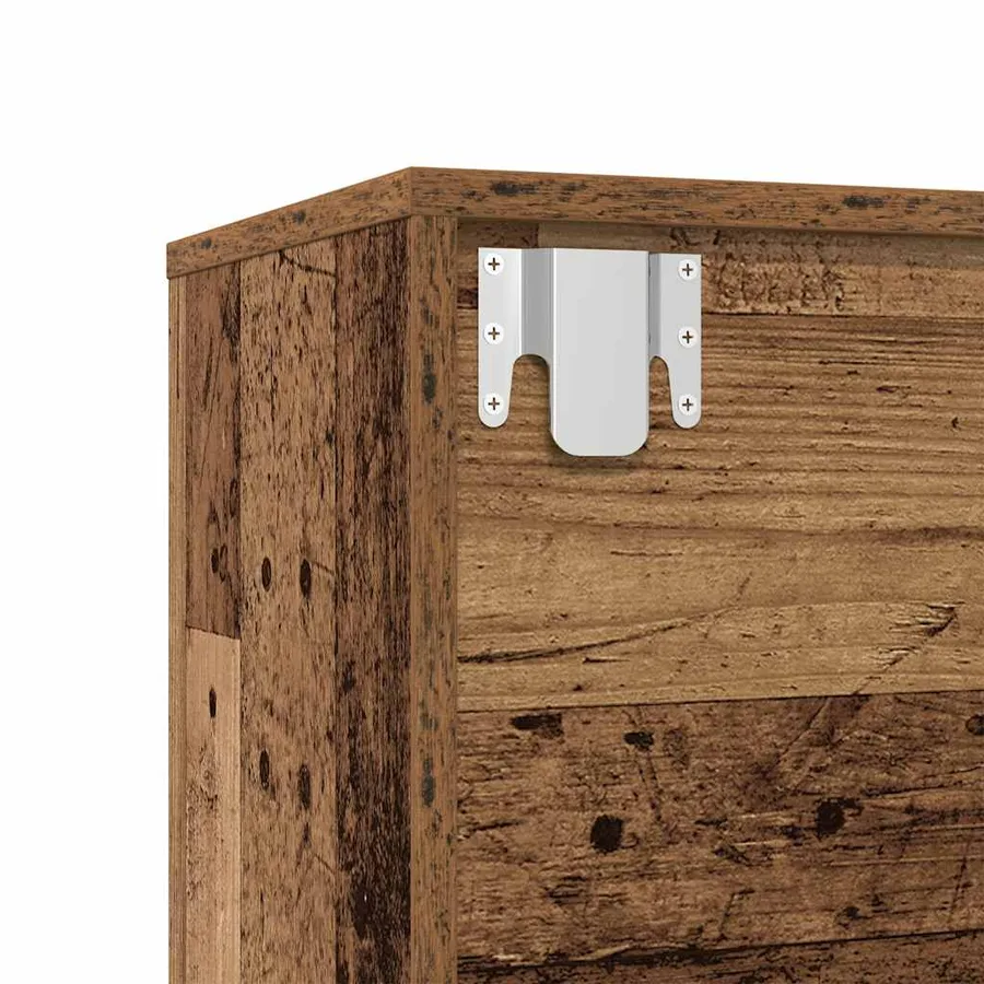 Bibliothèques 3 pcs vieux bois bois d'ingénierie - 11