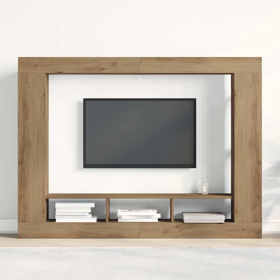 Meuble TV 152 x 22 x 113 cm chêne artisanal Bois d'ingénierie - 4
