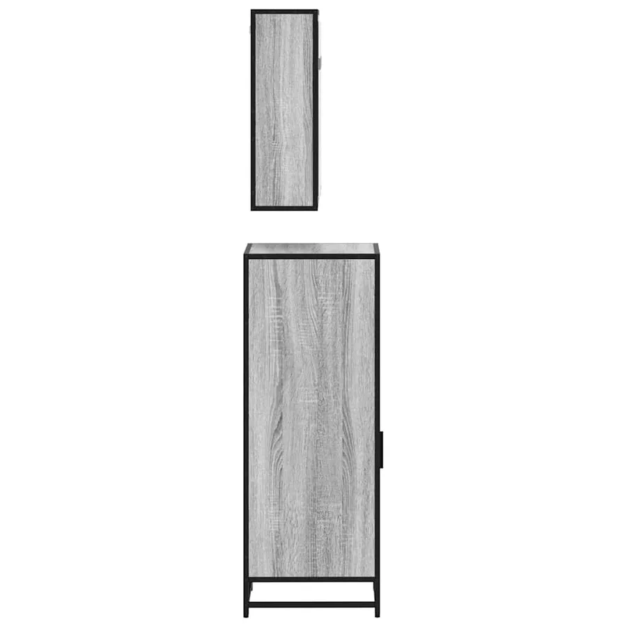 Ensemble de meubles de salle de bain 3 pcs Sonoma gris - 7