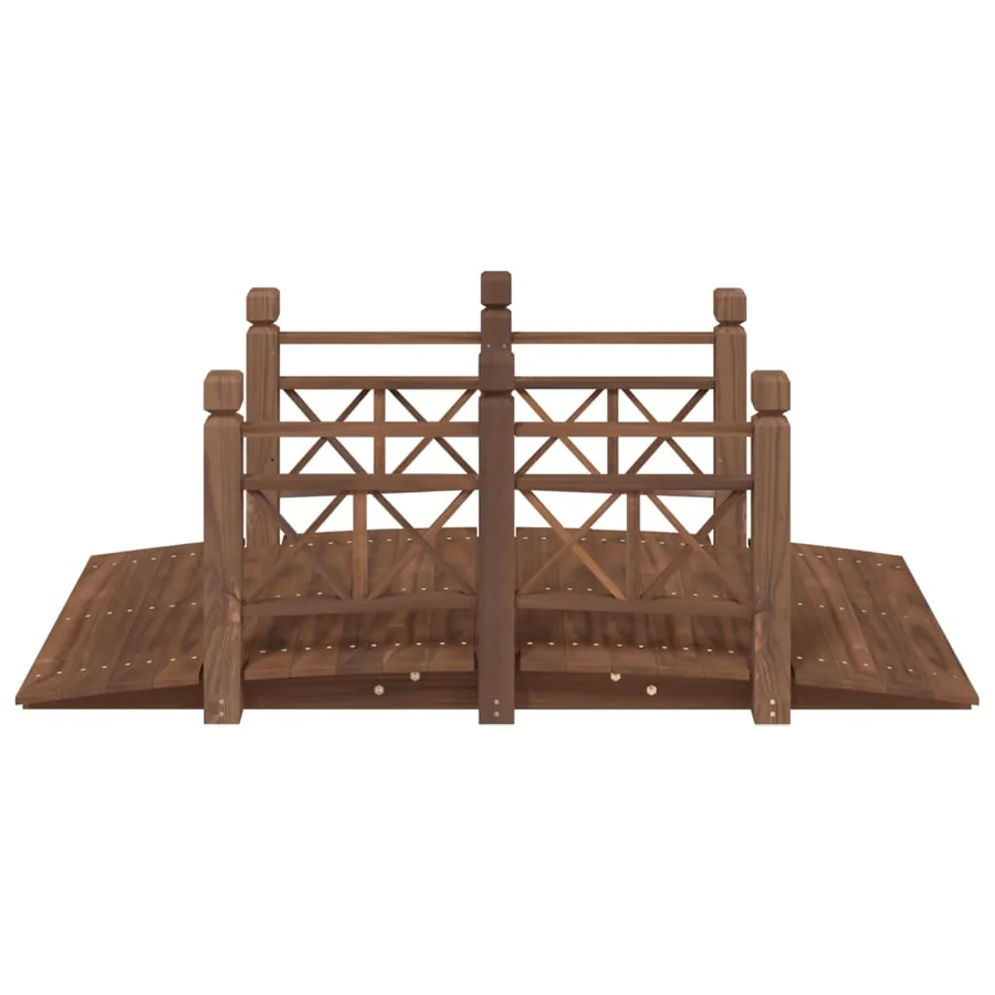 Pont de jardin avec garde-corps 150x67x56cm bois massif épicéa - 3