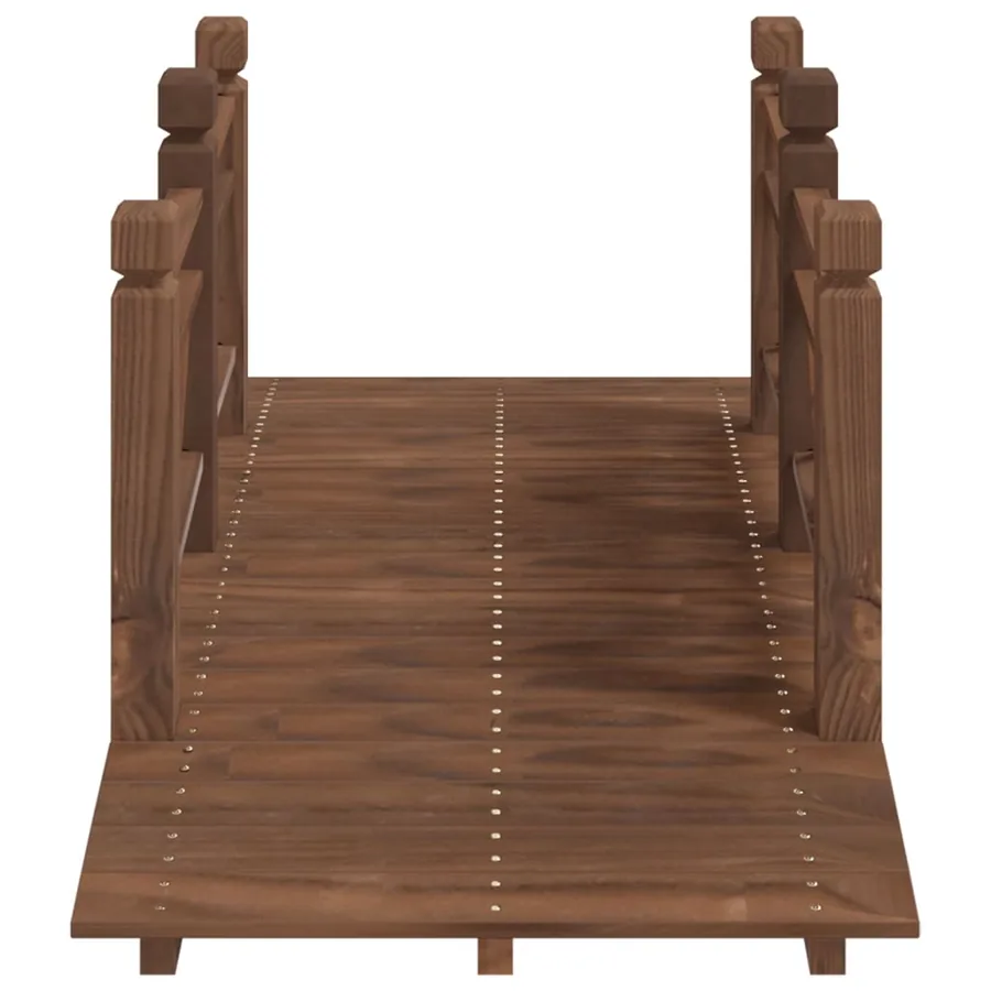 Pont de jardin avec garde-corps 150x67x56cm bois massif épicéa - 4
