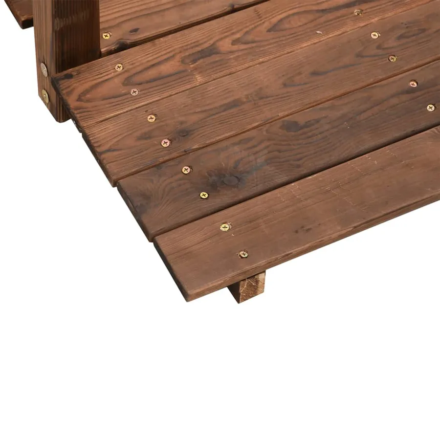 Pont de jardin avec garde-corps 150x67x56cm bois massif épicéa - 5