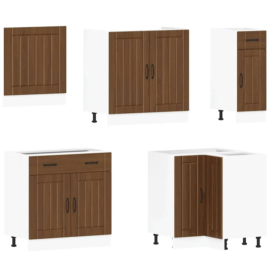 Ensemble d'armoires de cuisine 11 pcs Lucca bois d'ingénierie - 4
