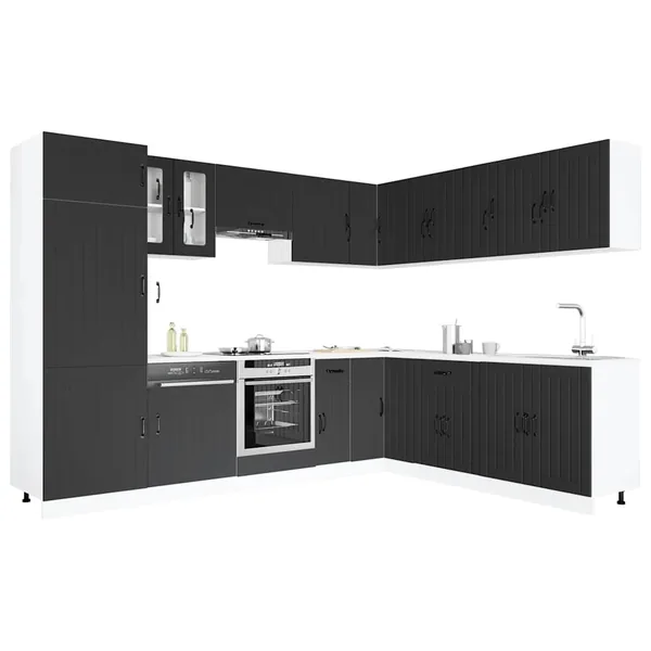 Ensemble d'armoires de cuisine 14 pcs Lucca bois d'ingénierie