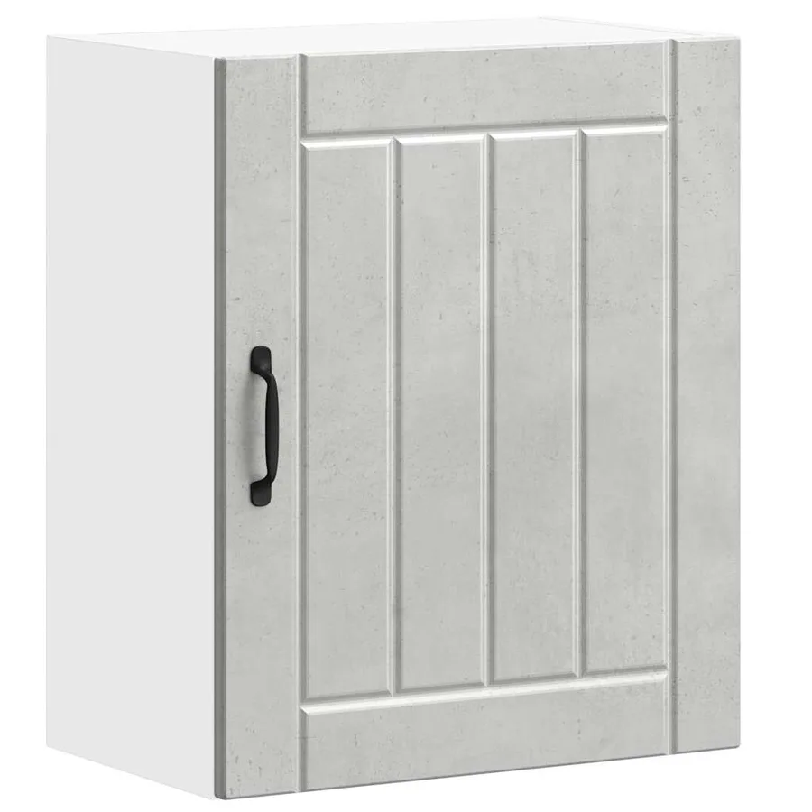 Armoire murale de cuisine Lucca gris béton bois ingénierie - 2