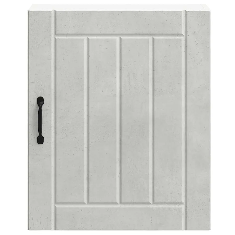 Armoire murale de cuisine Lucca gris béton bois ingénierie - 5