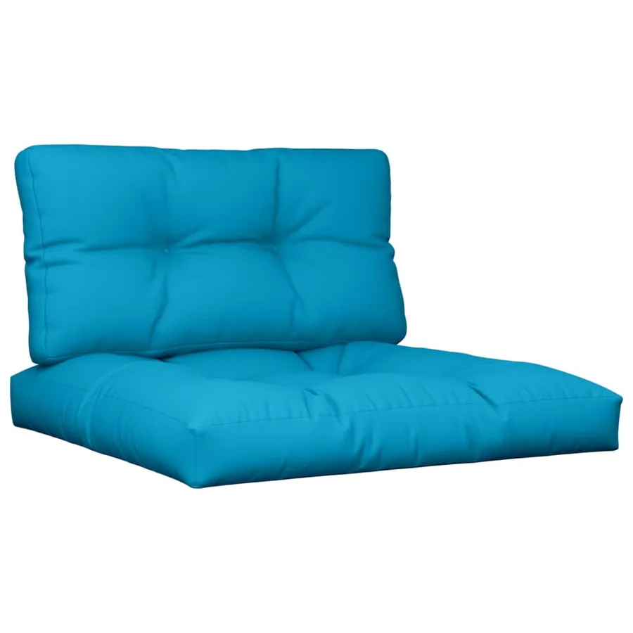 Coussins de palette lot de 2 bleu clair tissu - 2
