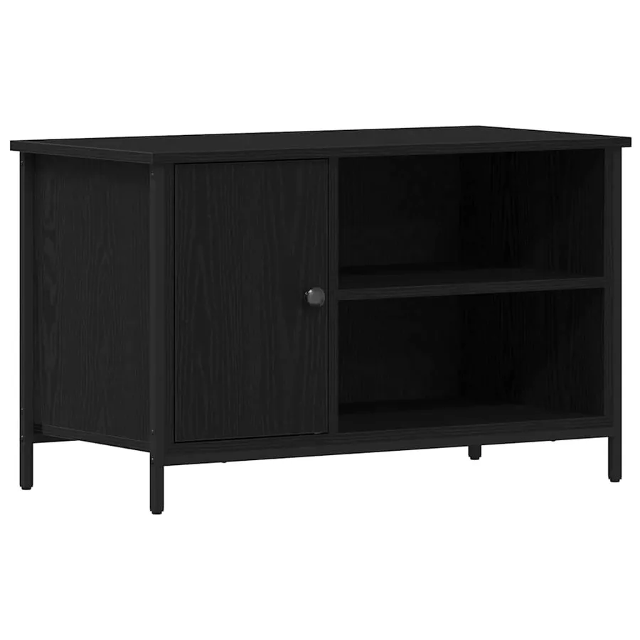 Meuble TV Chêne noir 80 x 40 x 50 cm Bois d'ingénierie - 2