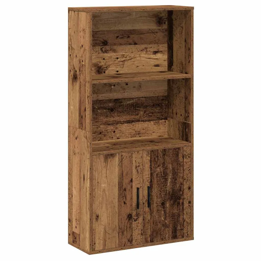 Bibliothèque vieux bois 60x24x120 cm bois d'ingénierie - 2