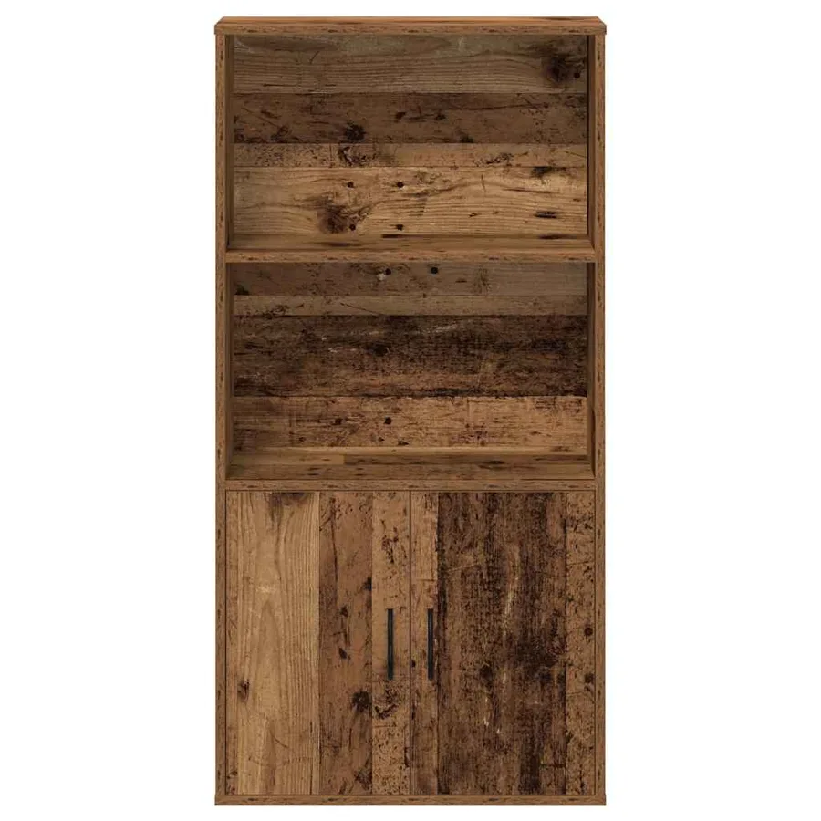 Bibliothèque vieux bois 60x24x120 cm bois d'ingénierie - 4