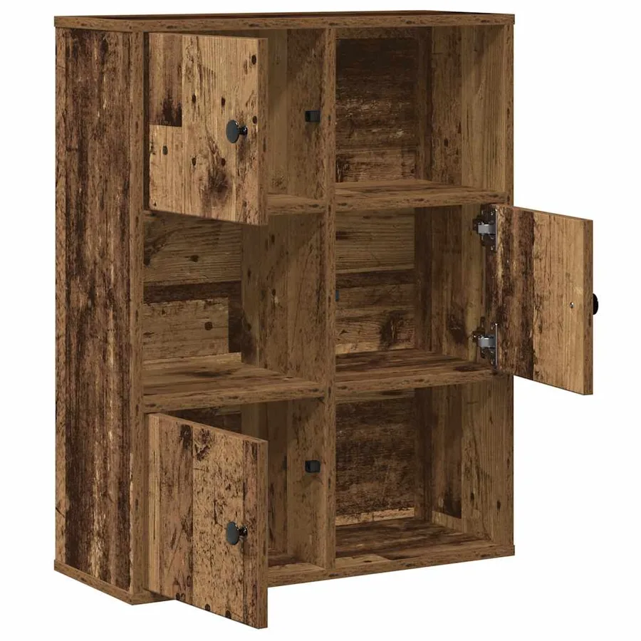 Bibliothèque vieux bois 60x24x76,5 cm bois d'ingénierie - 4