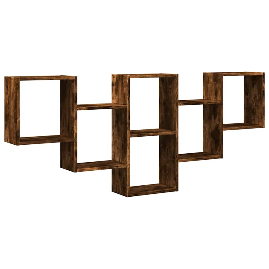 Étagère murale chêne fumé 159x18x66 cm bois d'ingénierie - 2