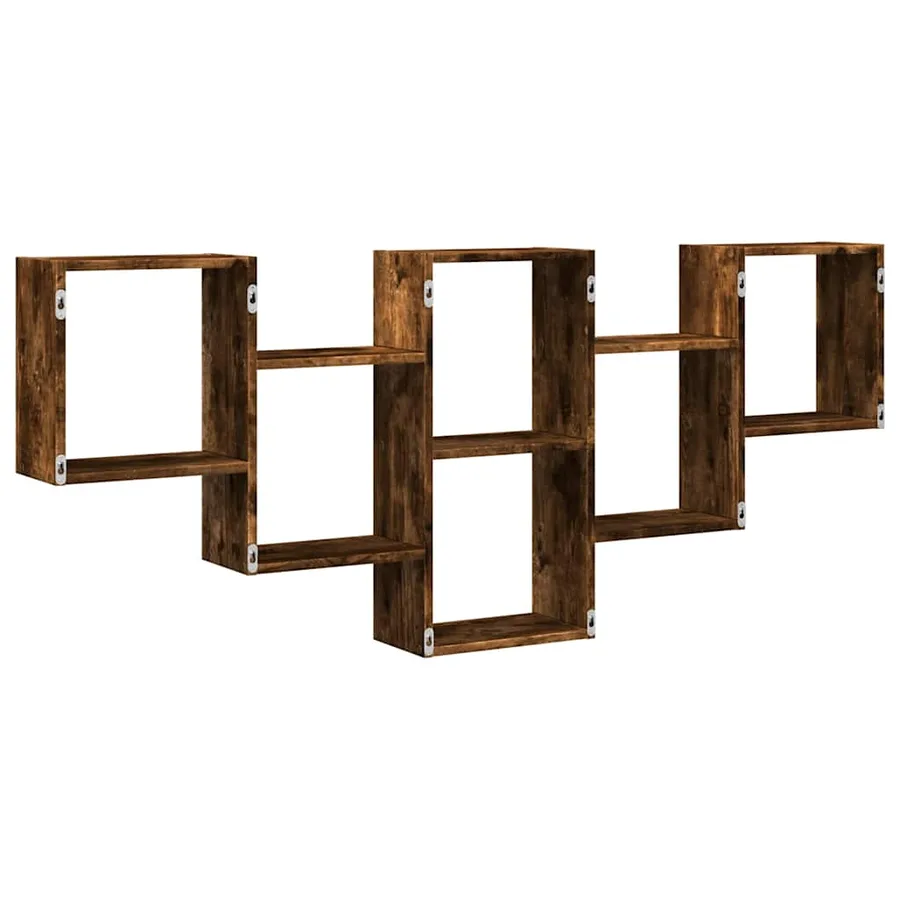 Étagère murale chêne fumé 159x18x66 cm bois d'ingénierie - 6