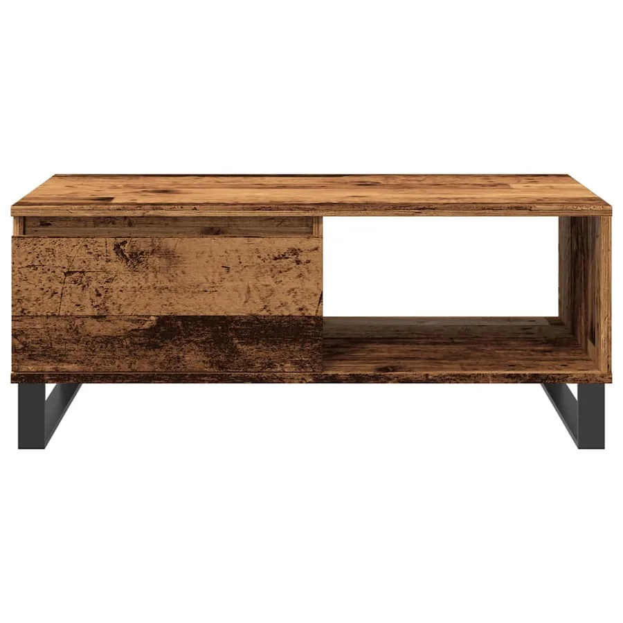 Table basse vieux bois 90x50x36,5 cm bois d'ingénierie - 4