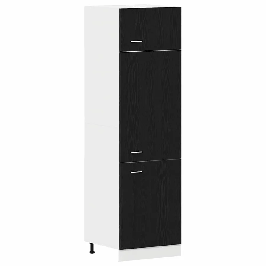 Armoire suspendue avec étagère Lyon Chêne noir 60 x 31 x 207 cm - 2