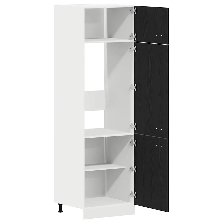 Armoire suspendue avec étagère Lyon Chêne noir 60 x 31 x 207 cm - 5