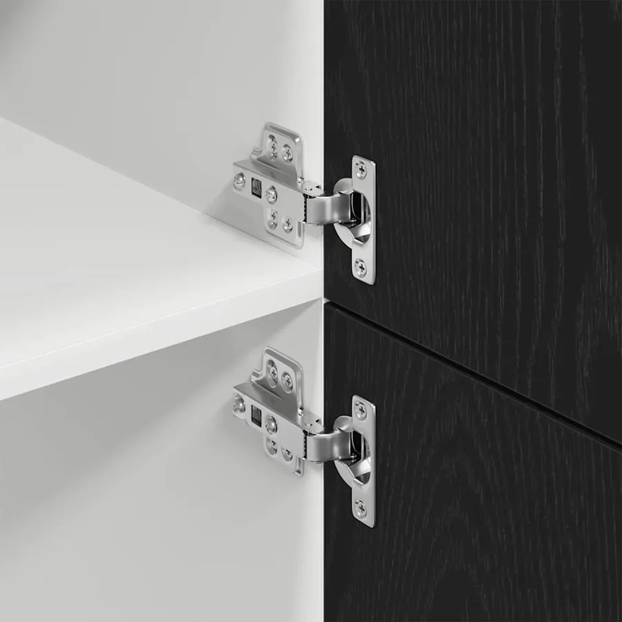Armoire suspendue avec étagère Lyon Chêne noir 60 x 31 x 207 cm - 9
