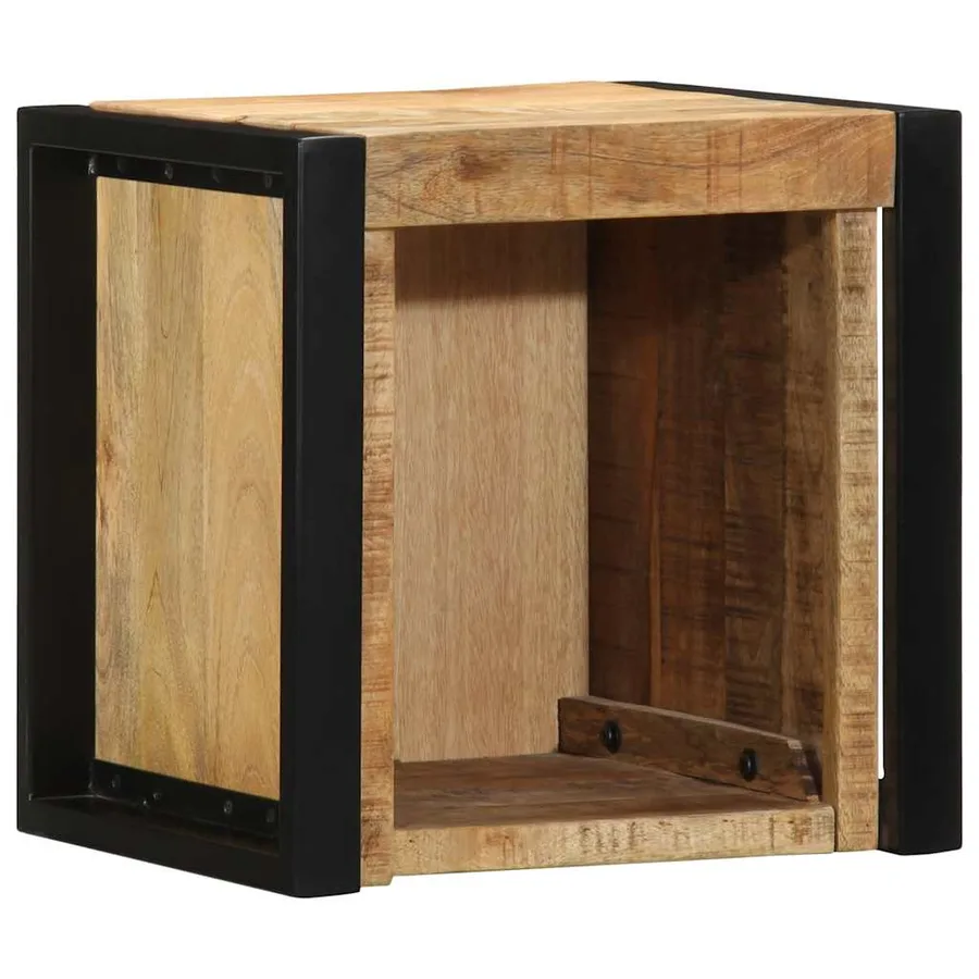 Tables de chevet 2 pcs 40x35x40 cm bois de manguier massif brut - 2