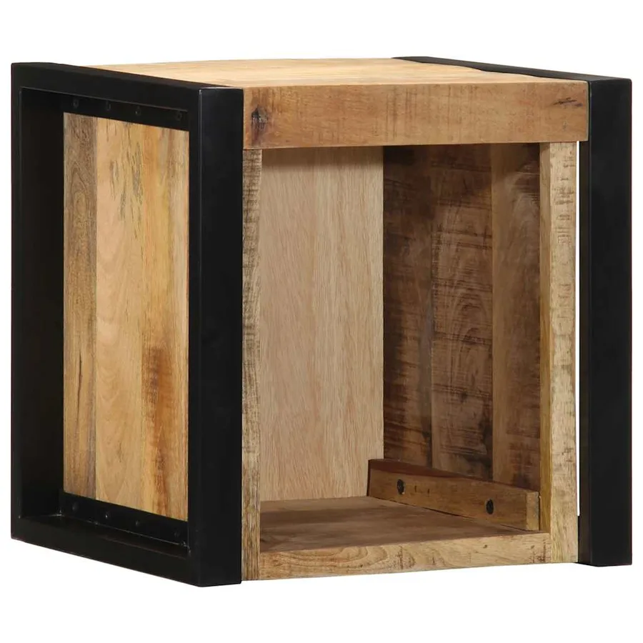 Tables de chevet 2 pcs 40x35x40 cm bois de manguier massif brut - 3