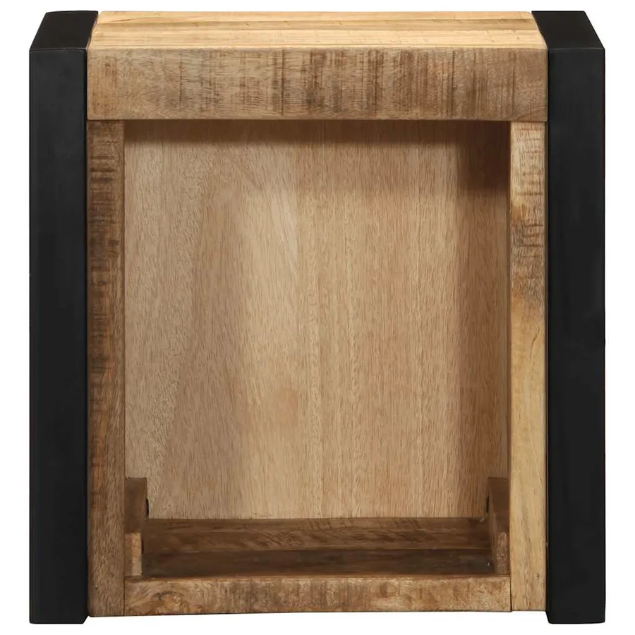Tables de chevet 2 pcs 40x35x40 cm bois de manguier massif brut - 5