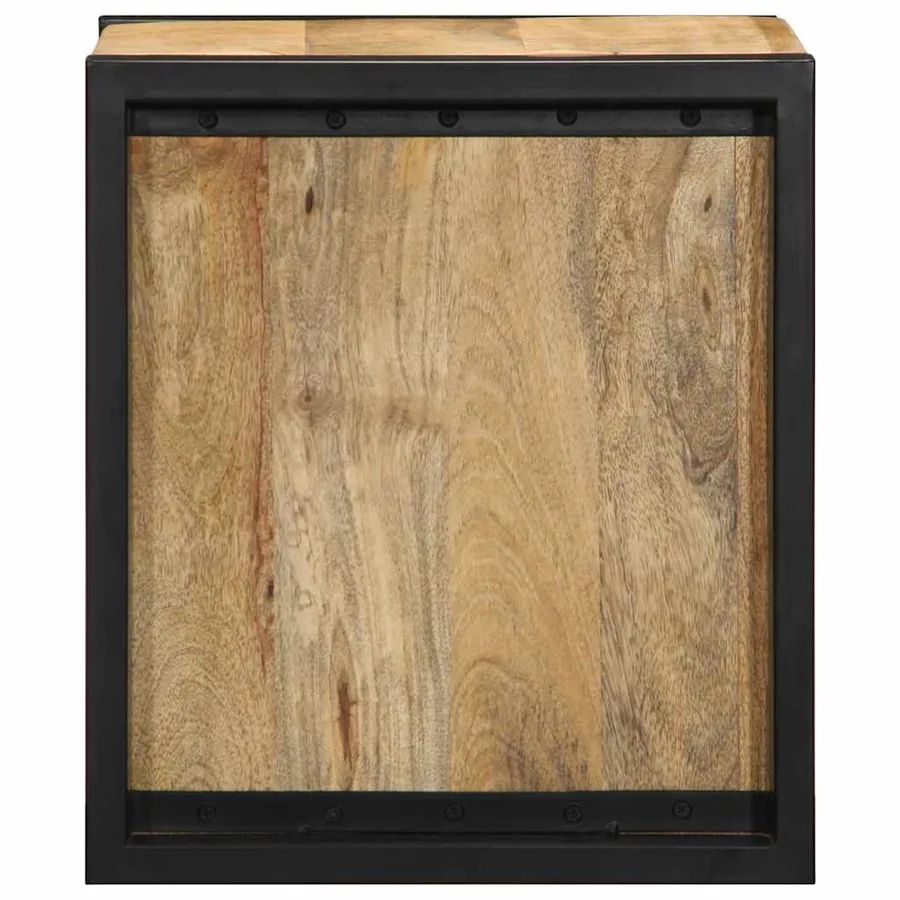 Tables de chevet 2 pcs 40x35x40 cm bois de manguier massif brut - 6