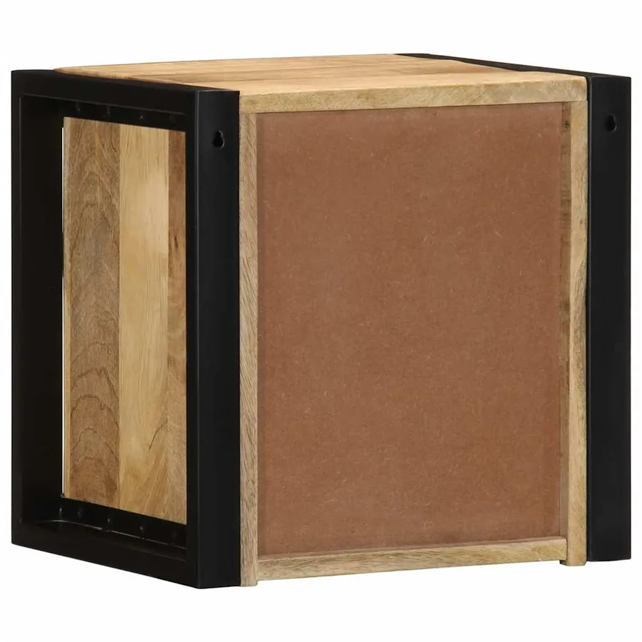 Tables de chevet 2 pcs 40x35x40 cm bois de manguier massif brut - 7