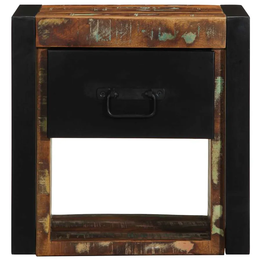 Tables de chevet 2 pcs multicolore 40x35x40cm bois récupération - 6