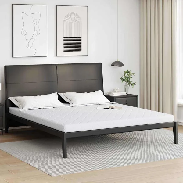 Matelas Blanc 200 x 200 cm Tissu jacquard