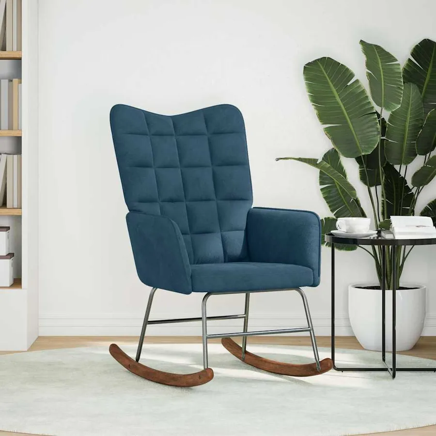 Chaise à bascule Bleu Velours - 2