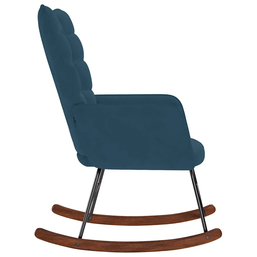Chaise à bascule Bleu Velours - 4