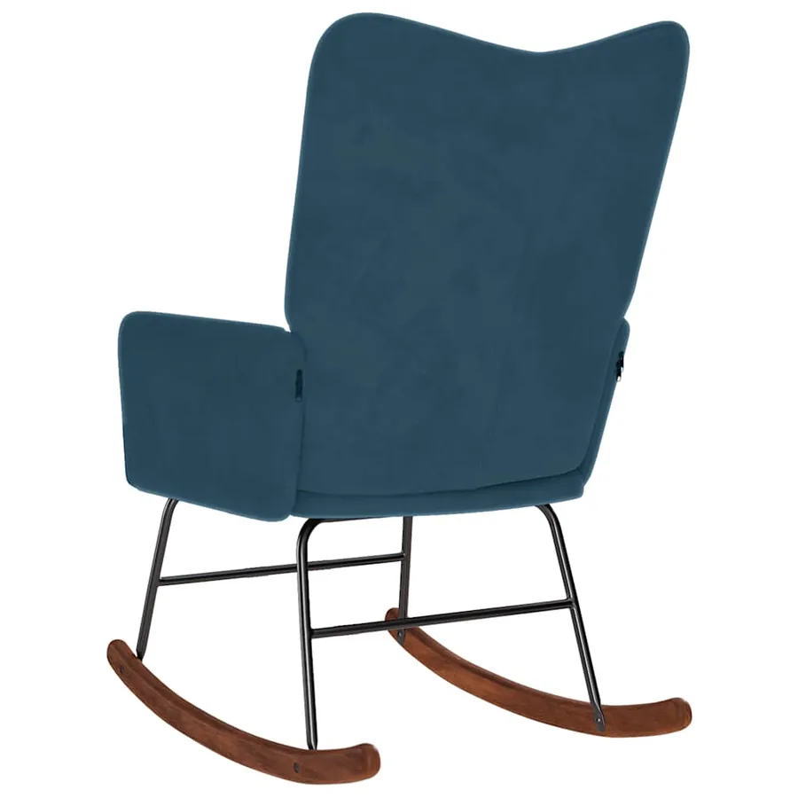 Chaise à bascule Bleu Velours - 5