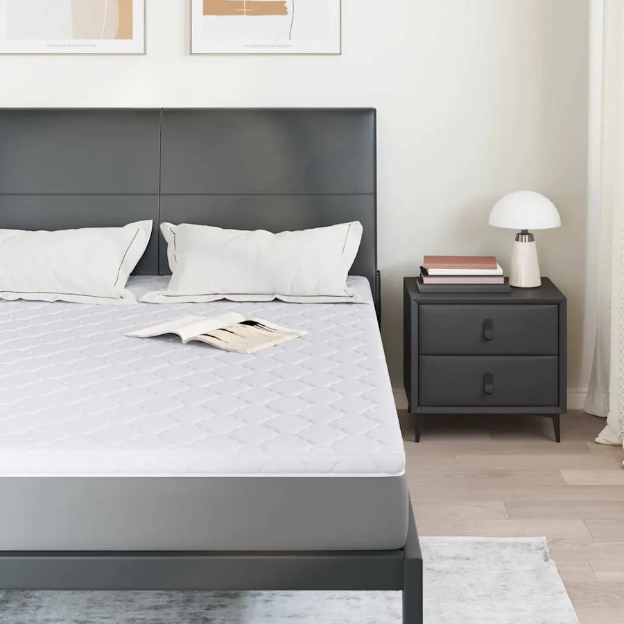 Surmatelas en Coco Blanc 140 x 190 cm Tissu jacquard - 3