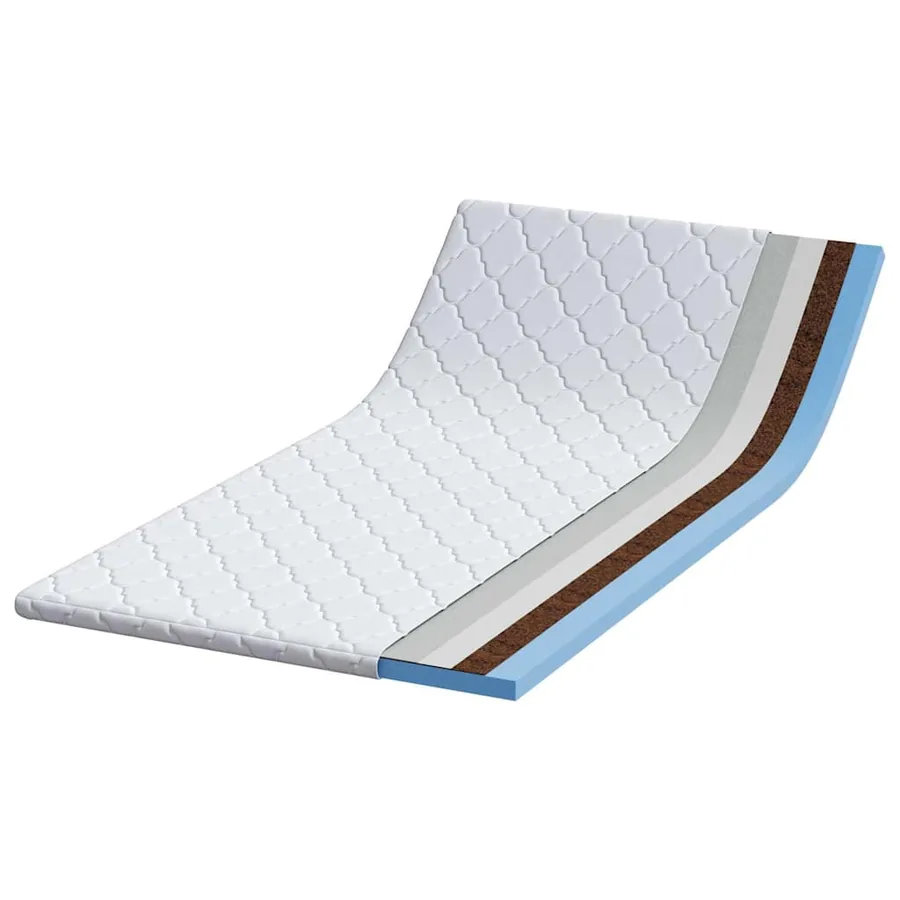 Surmatelas en Coco Blanc 140 x 190 cm Tissu jacquard - 4