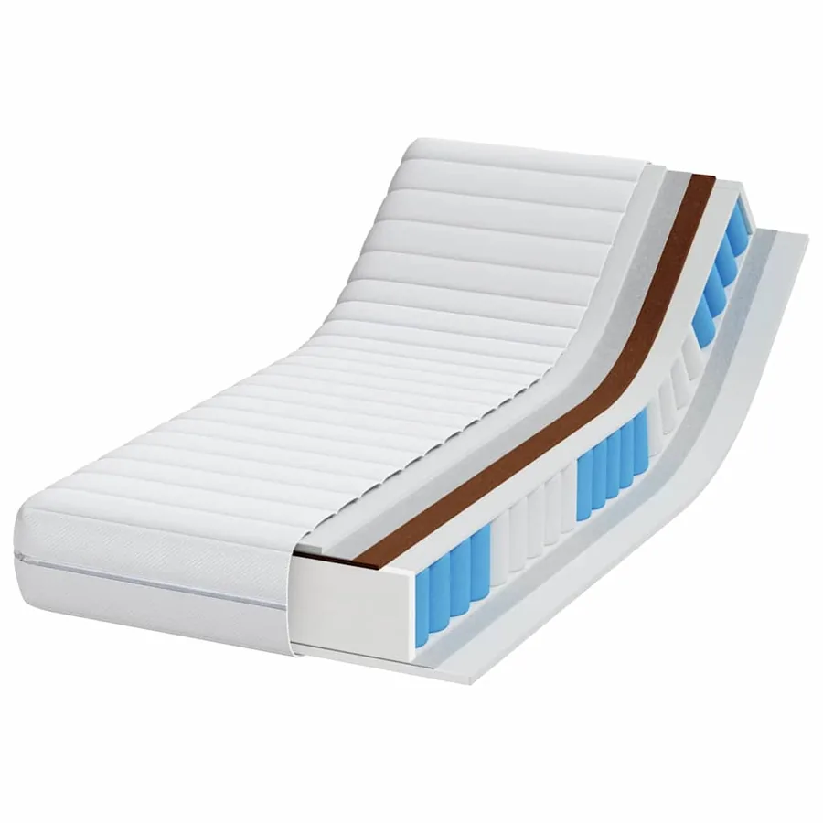 Matelas Blanc 80 x 160 cm Ressort ensaché - 3