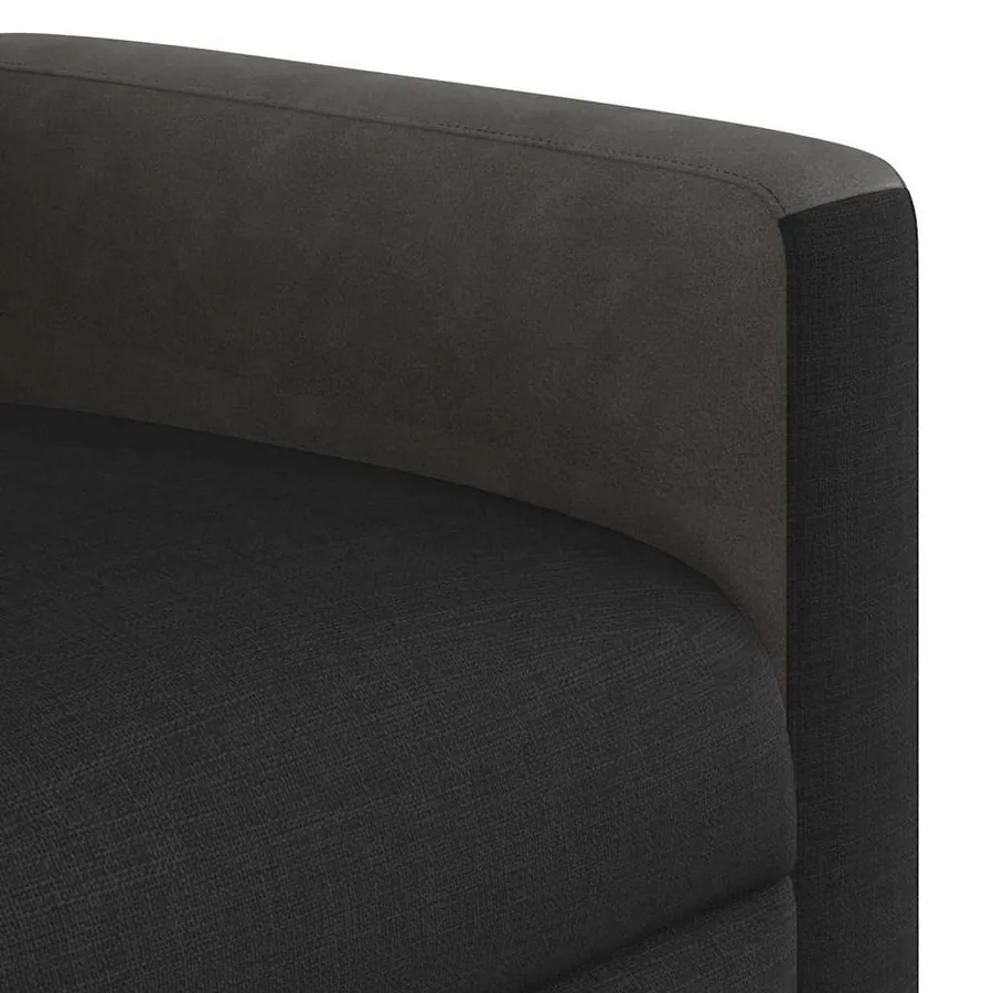 Fauteuil de massage inclinable Noir Tissu - 9