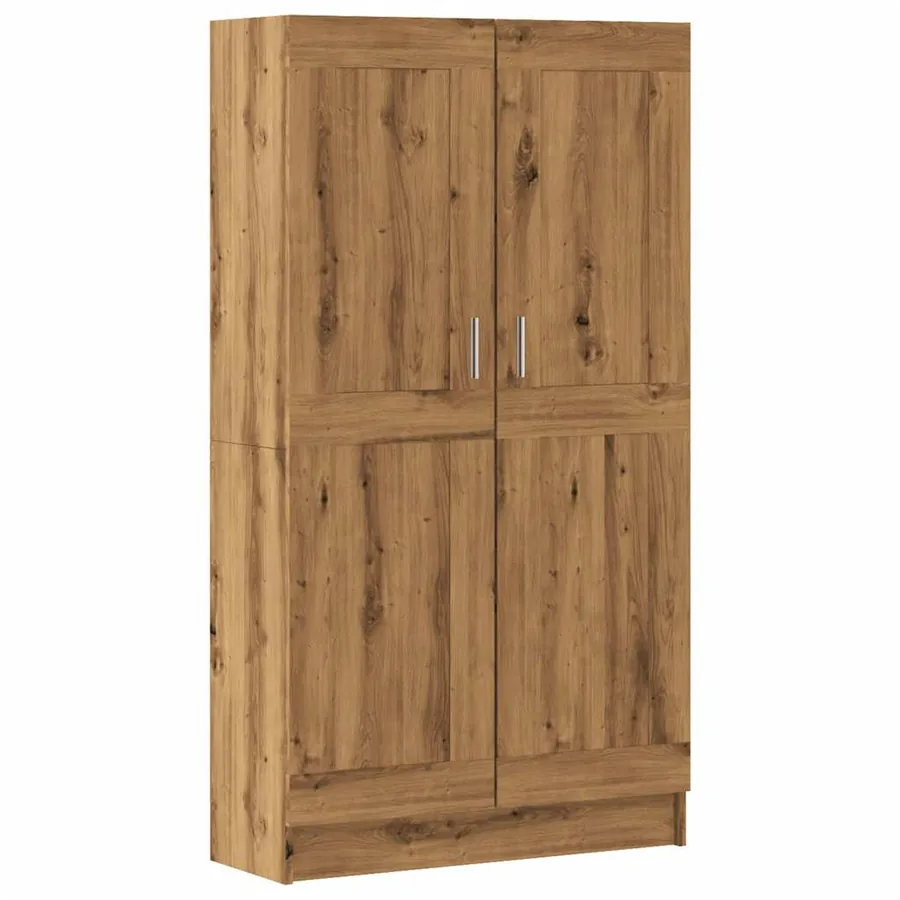 Bibliothèque chêne artisanal 82,5x30,5x150 cm bois d'ingénierie - 2