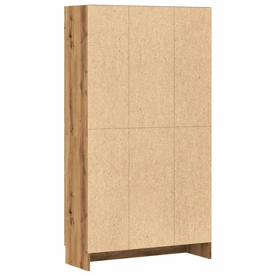 Bibliothèque chêne artisanal 82,5x30,5x150 cm bois d'ingénierie - 6