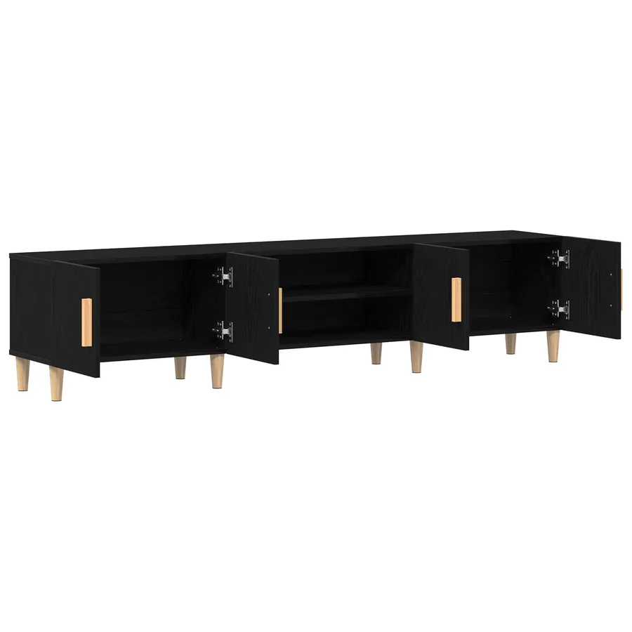 Meuble TV Chêne noir 180 x 31,5 x 40 cm Bois d'ingénierie - 5